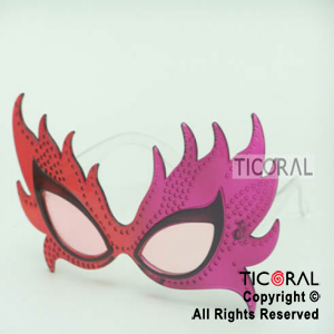 ANTEOJO CARNAVAL ROJO Y FUCSIA HS5110-1 x 1